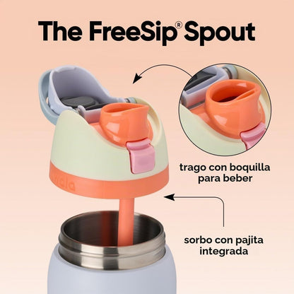 Owala - Botella de agua FreeSip de acero inoxidable con aislamiento...