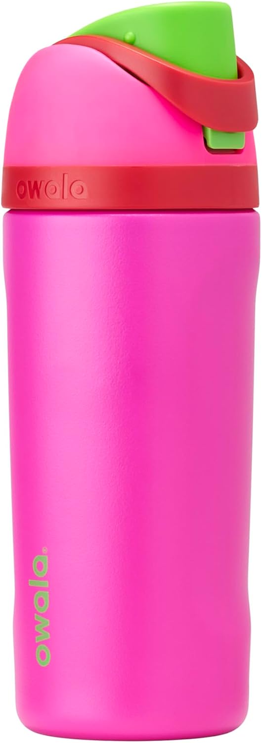 Owala FreeSip - Botella de agua de acero inoxidable para niños, 16...