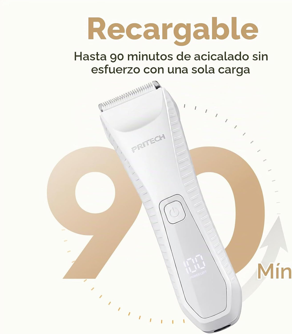 PRITECH Manscape - Recortadora de pelo Pubic para mujer, recortador...