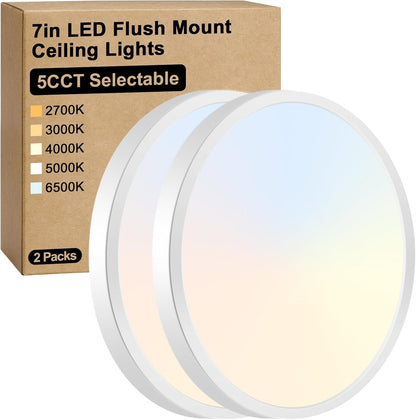 Brightever Lámpara de techo LED de 7 pulgadas, regulable, 1200LM |...