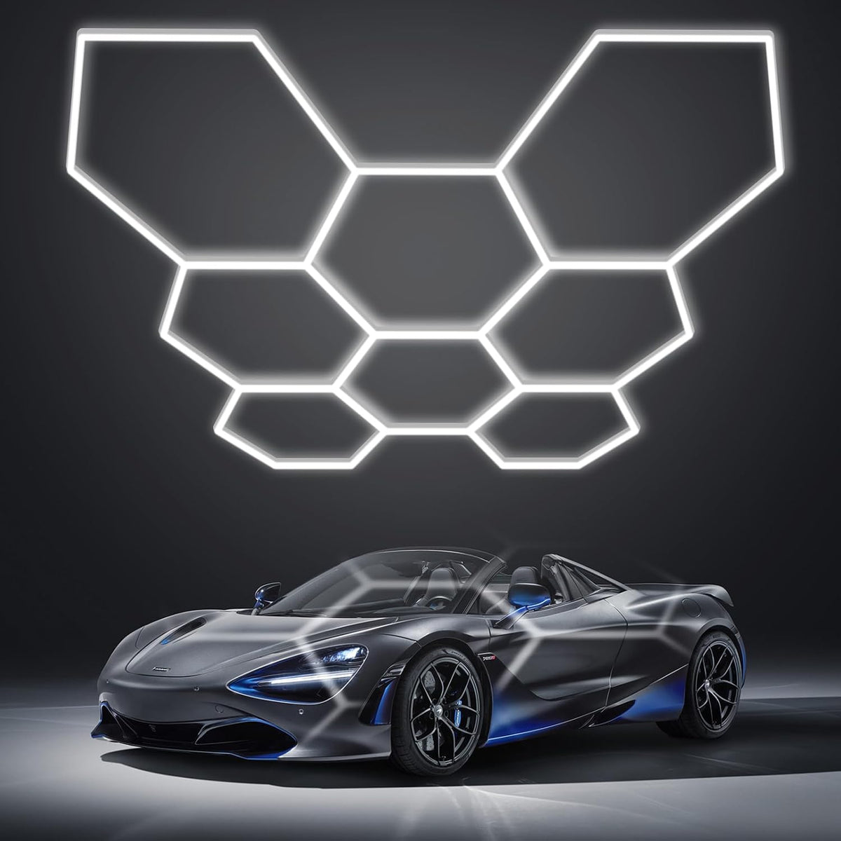 LZHOME Luz LED hexagonal para garaje: luz de garaje superbrillante...
