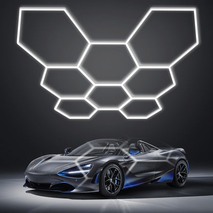LZHOME Luz LED hexagonal para garaje: luz de garaje superbrillante...