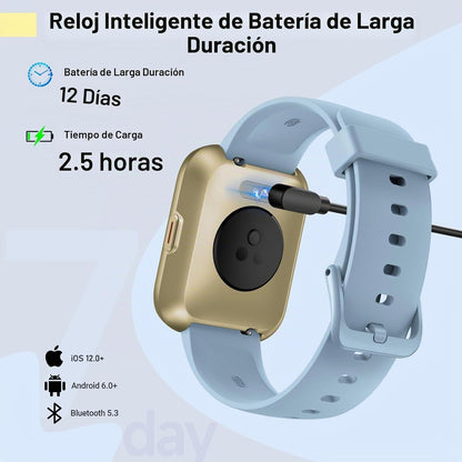 Quican Relojes inteligentes para hombres y mujeres, compatibles con...