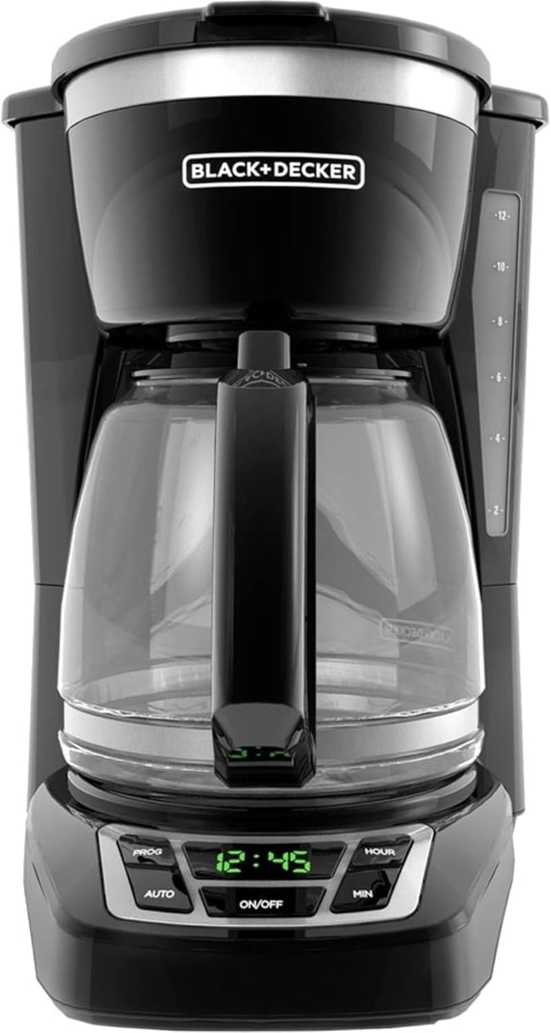 Cafetera de goteo BLACK+DECKER de 12 tazas con preparación Vortex |...