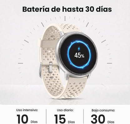 Reloj inteligente para hombres y mujeres, GPS integrado, pantalla A...