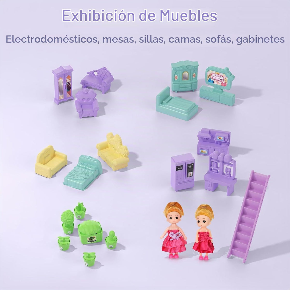 Randhar - Casa de muñecas para niñas, casa de muñecas de ensueño, 9...