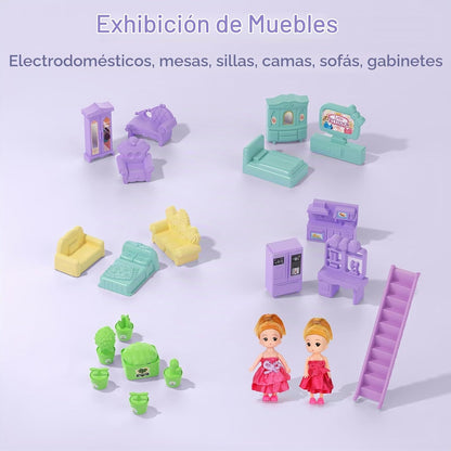 Randhar - Casa de muñecas para niñas, casa de muñecas de ensueño, 9...
