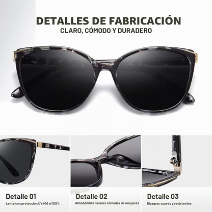 Colrea Gafas de Sol Modernas con Forma de Ojo de Gato para Mujer, E...