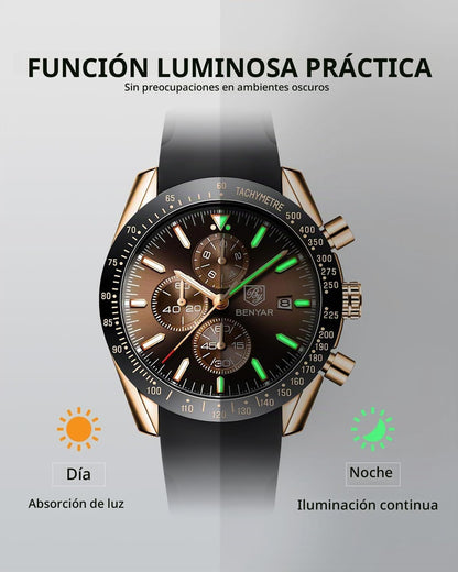 BENYAR Reloj para hombre analógico cronógrafo de cuarzo, impermeabl...