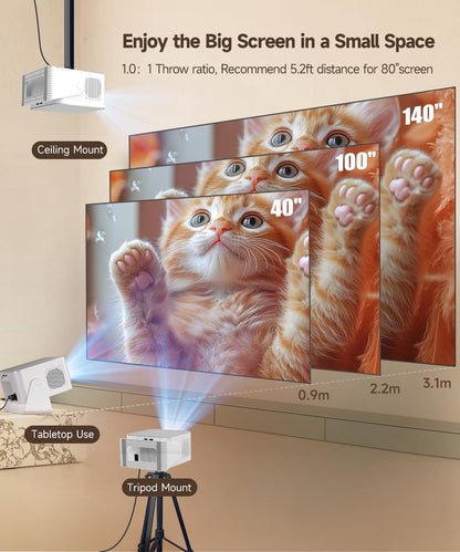 Magcubic Proyector inteligente con WiFi6 y Bluetooth5.4, portátil |...