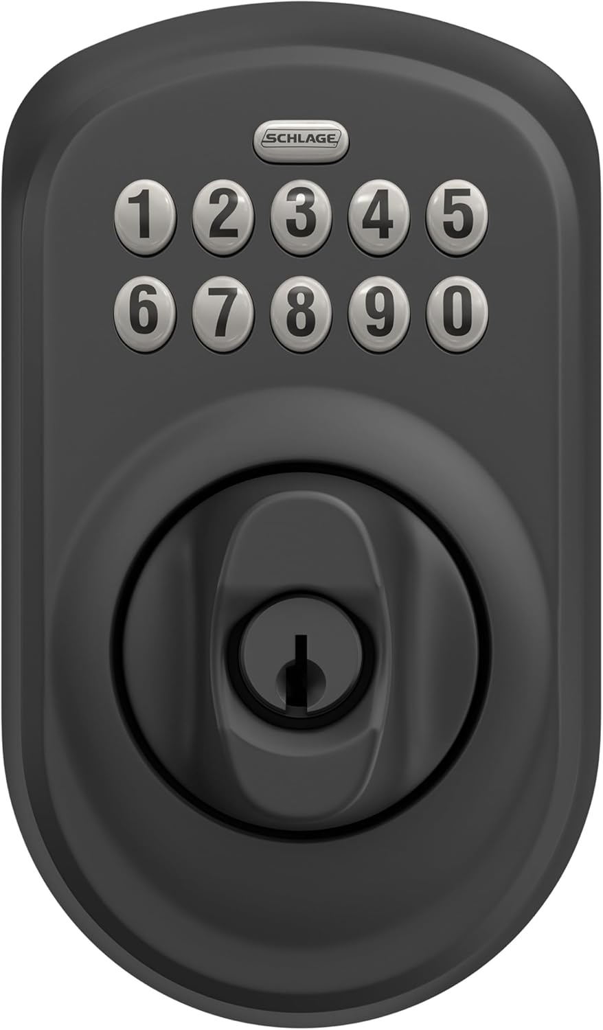 Schlage Cerradura de cerrojo de teclado electrónico, borde Plymouth...