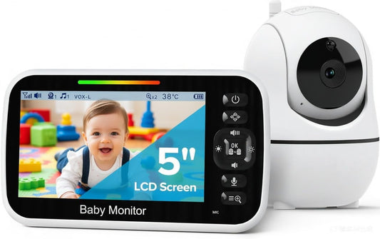 GoodBaby Monitor de bebé de 5" con cámara y audio sin WiFi | Ba...
