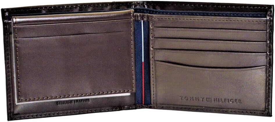 Tommy Hilfiger Cartera Passcase para hombre con ventana de identifi...