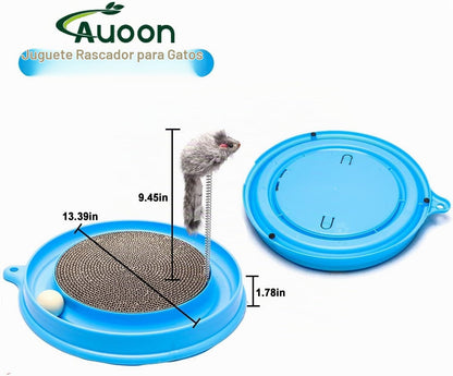 AUOON Juguete rascador para gatos con pista de bolas para gatos y g...