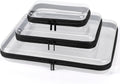 YOPCDJ Paquete de 3 fundas rígidas transparentes con cremallera, Negro