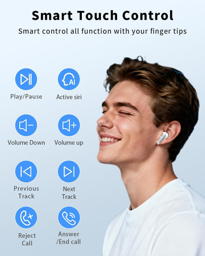 XIAOWTEK Auriculares inalámbricos, auriculares Bluetooth 5.4 2026 c...