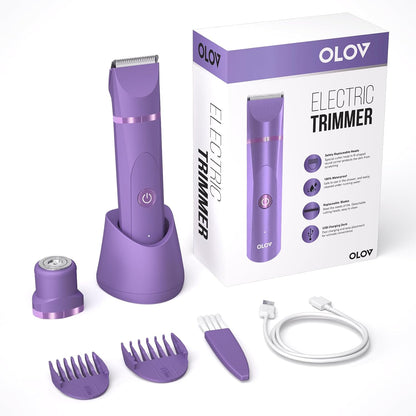 OLOV Recortadora eléctrica de pelo corporal, recortadora de ingle p...