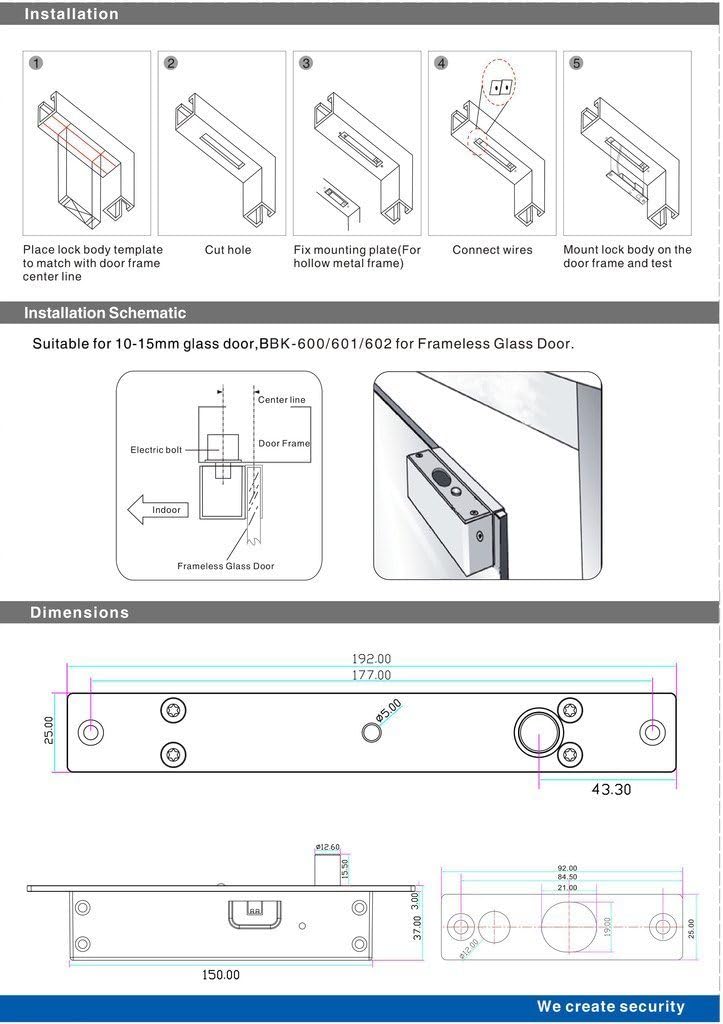 UHPPOTE Salida eléctrica segura 1000kg\/2204lb de la cerradura del...