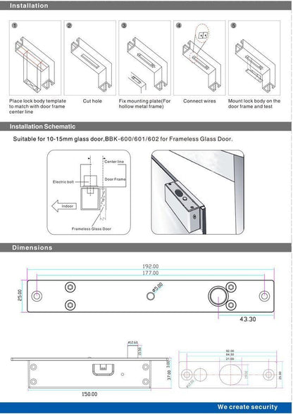 UHPPOTE Salida eléctrica segura 1000kg\/2204lb de la cerradura del...