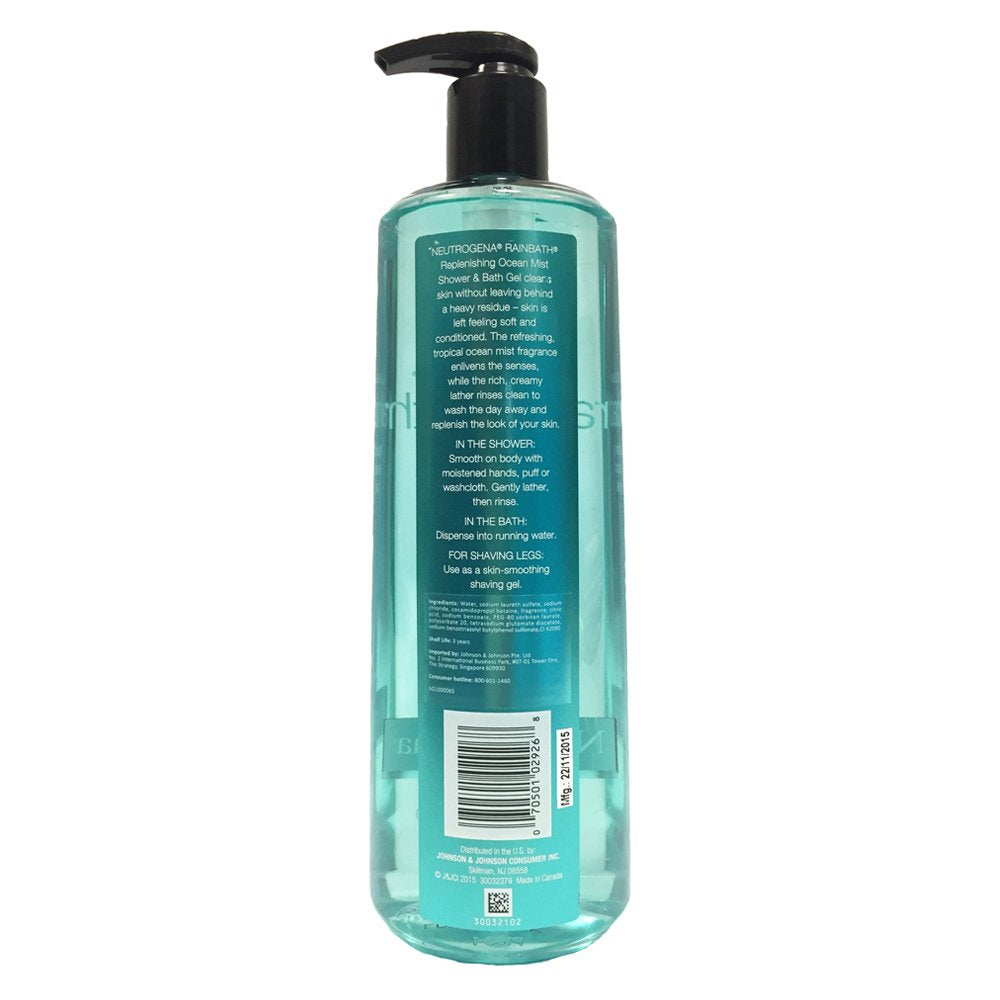 Gel de ducha y baño refrescante de Neutrogena, tamaño de viaje, 1 o...