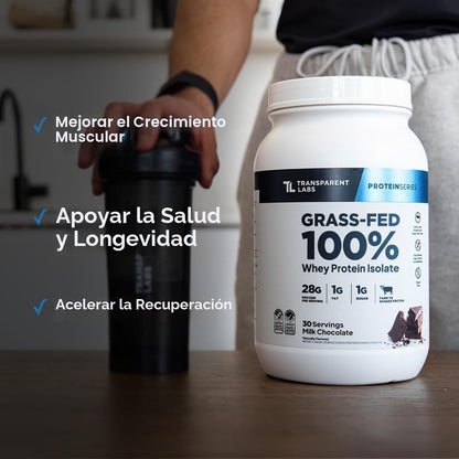 Transparent Labs Proteína de suero aislada alimentada con pasto - P...
