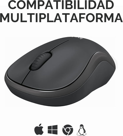 Ratón inalámbrico Bluetooth silencioso compacto Logitech M240 - Gra...
