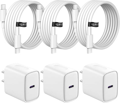 Cargador de teléfono 17 16 15 carga rápida 3 unidades USB C cargado...