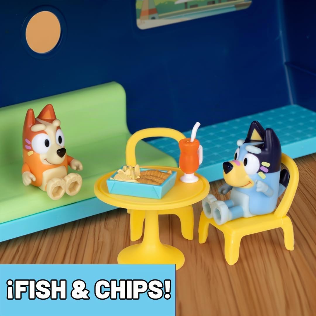 BLUEY Juego de crucero con tobogán, más de 15 accesorios, 2 figuras...