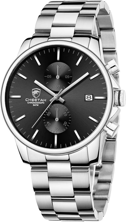 GOLDEN HOUR Fashion Business - Relojes para hombre con cronógrafo,...