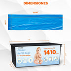 90 bolsas de repuesto para cubos de pañales compatibles con Genie E...