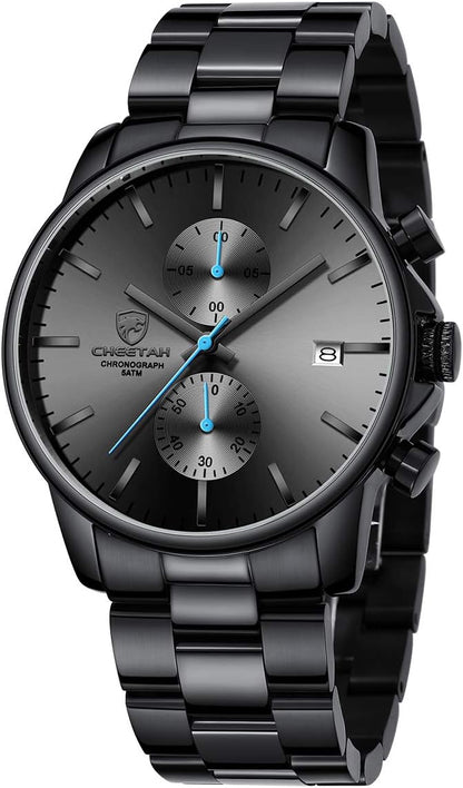 GOLDEN HOUR Fashion Business - Relojes para hombre con cronógrafo,...