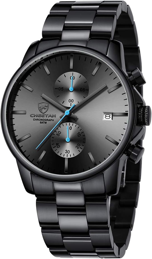 GOLDEN HOUR Fashion Business - Relojes para hombre con cronógrafo,...
