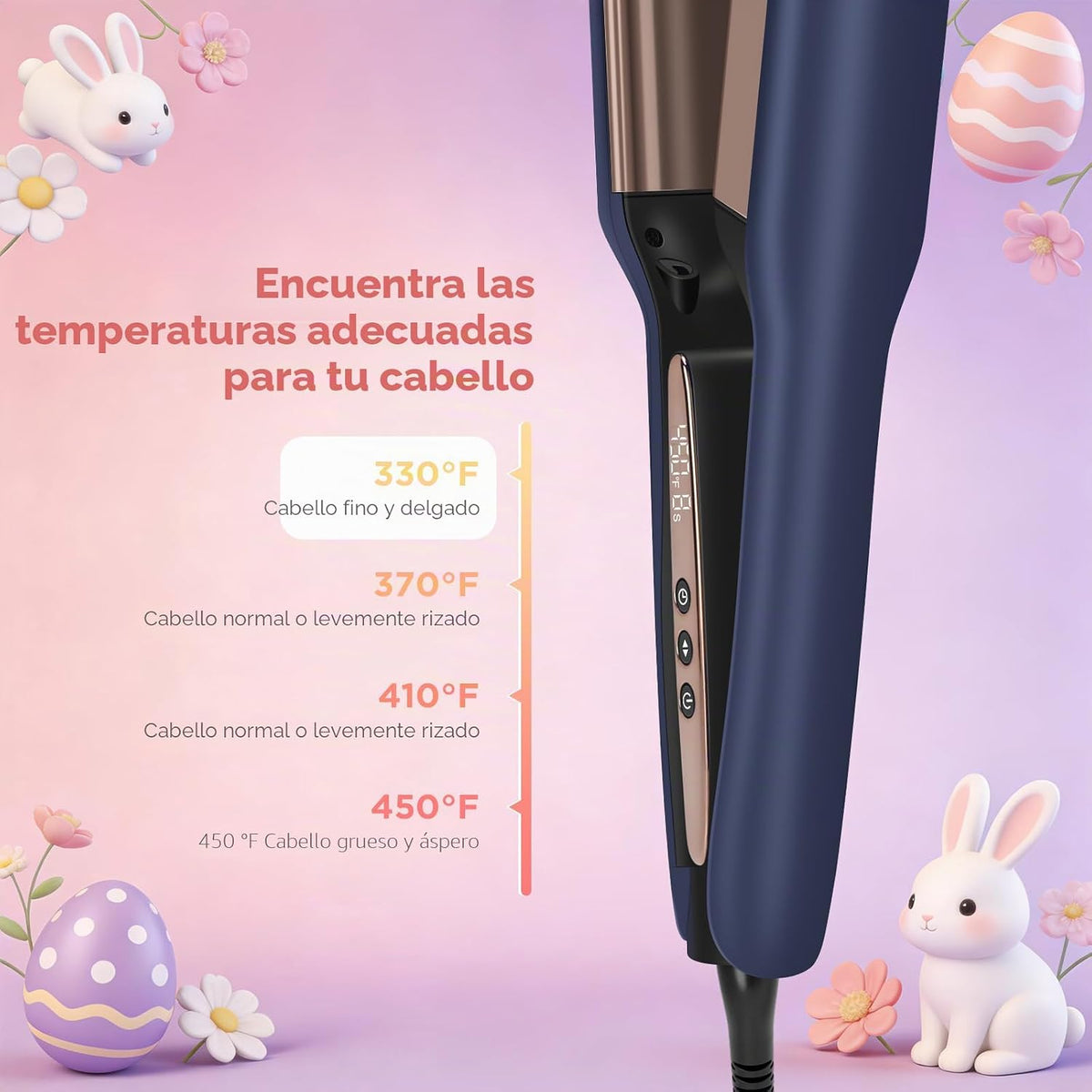 Aima Beauty Onda profunda de 1 pulgada rizador de pelo rizador ondu...