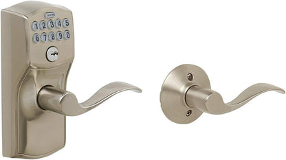 Schlage Cerradura de teclado electrónico, manija de palanca, borde...