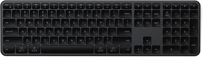Satechi Teclado inalámbrico Slim EX3, Bluetooth y 2.4 GHz, negro es...