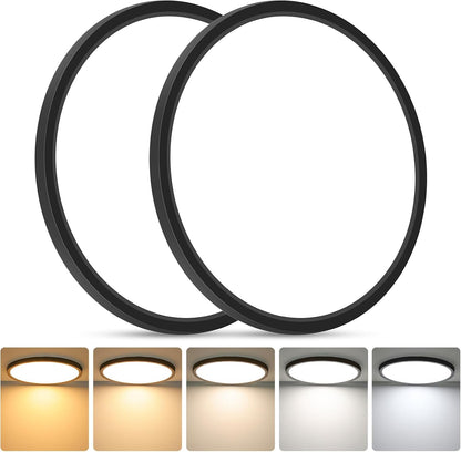 Brightever Lámpara LED de techo empotrada de 12 pulgadas, regulable...