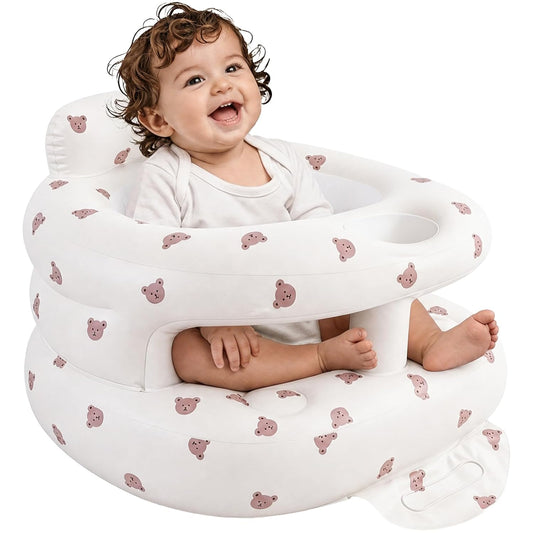 Asiento inflable para bebé de 3 a 36 meses, silla de bebé con cerca...