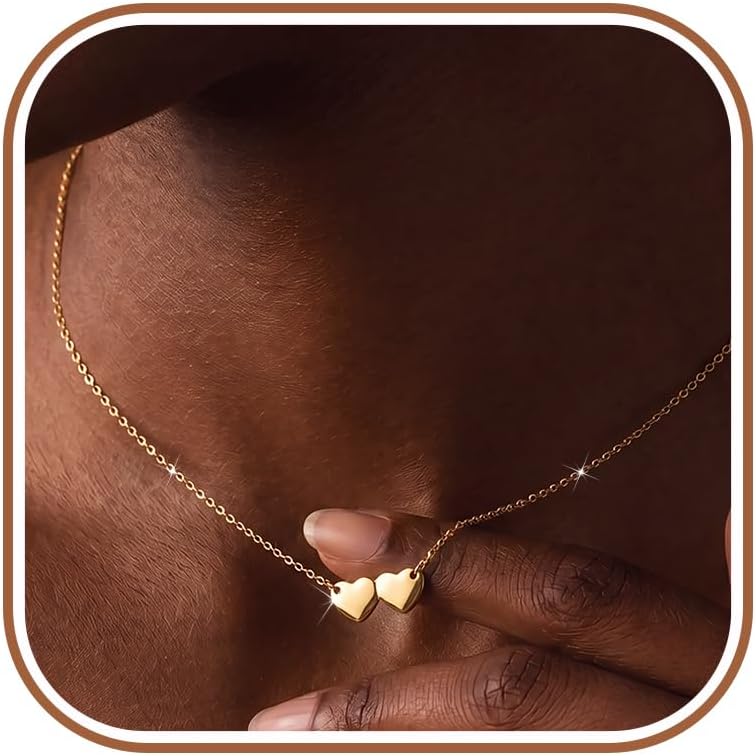 LOVECOM Collar de plata de ley S925 con corazón para mujer, delicad...