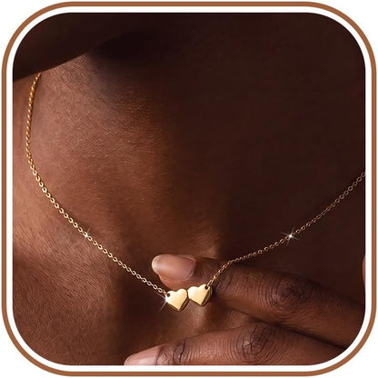 LOVECOM Collar de plata de ley S925 con corazón para mujer, delicad...