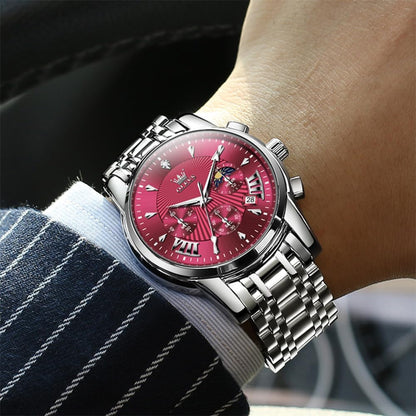 OLEVS Relojes para hombre Relojes de cronógrafo de fácil lectura lu...