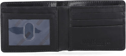 Harley-Davidson Cartera de cuero genuino con bloqueo RFID para hombre