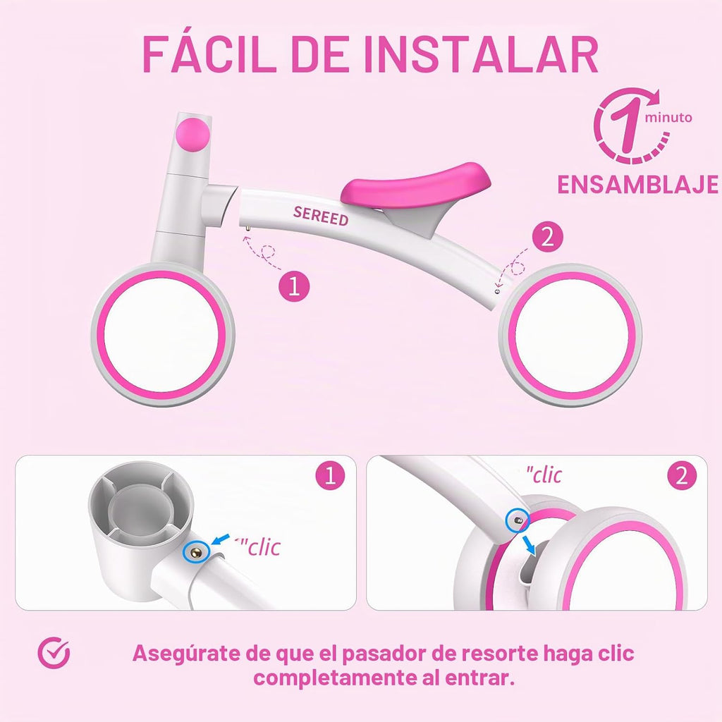 SEREED Bicicleta de equilibrio para bebés de 1 año, bicicleta de eq...