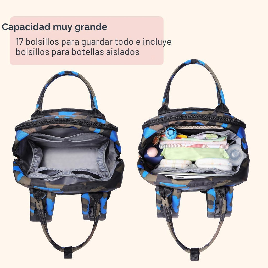 BabbleRoo Mochila para pañales \u2013 Bolsa de viaje para Baby Esse...