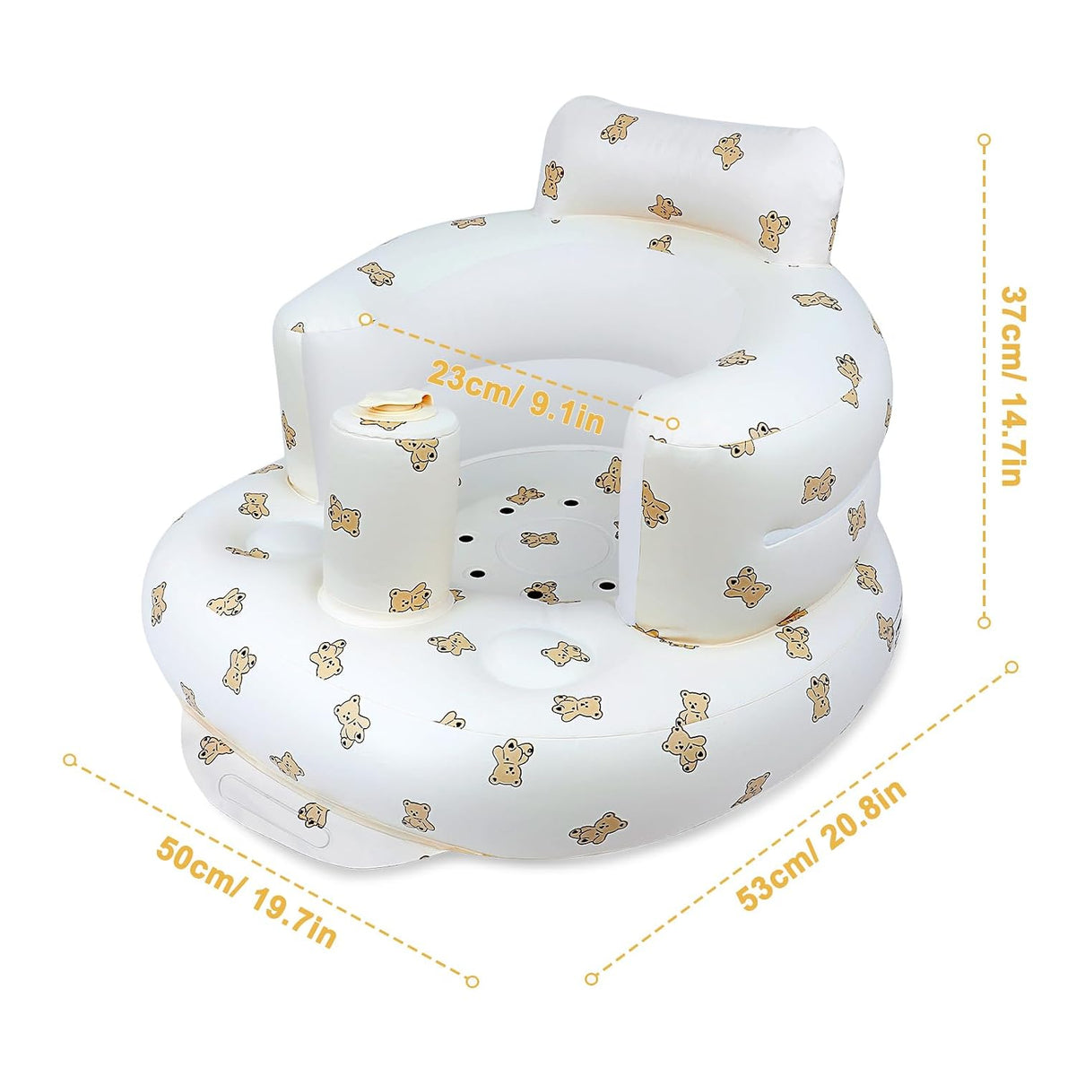 EKEPE Asiento inflable para bebé para bebés de 3 meses en adelante,...