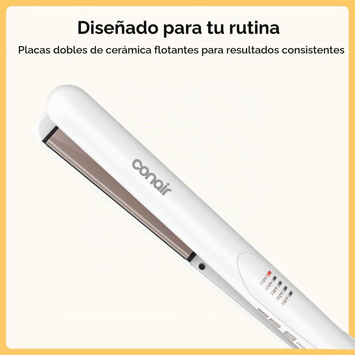 Conair - Plancha para el cabello, doble cerámica, platos extralargo...