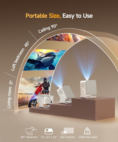 Magcubic Proyector inteligente con WiFi6 y Bluetooth5.4, portátil |...