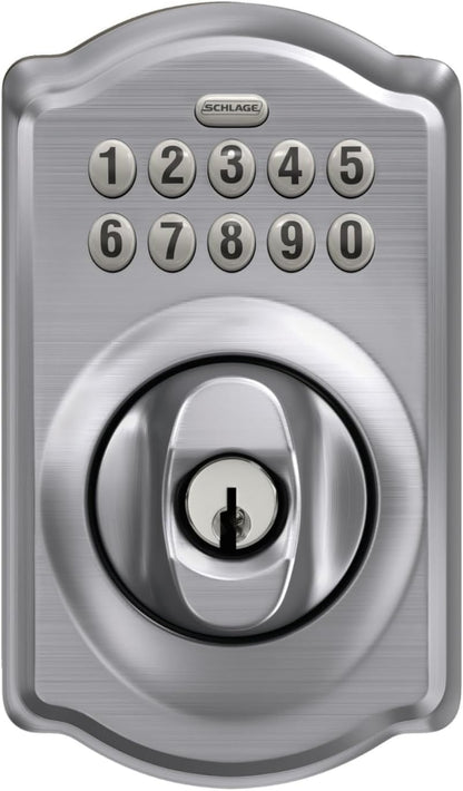 Schlage Cerradura de cerrojo para teclado electrónico, borde Camelo...