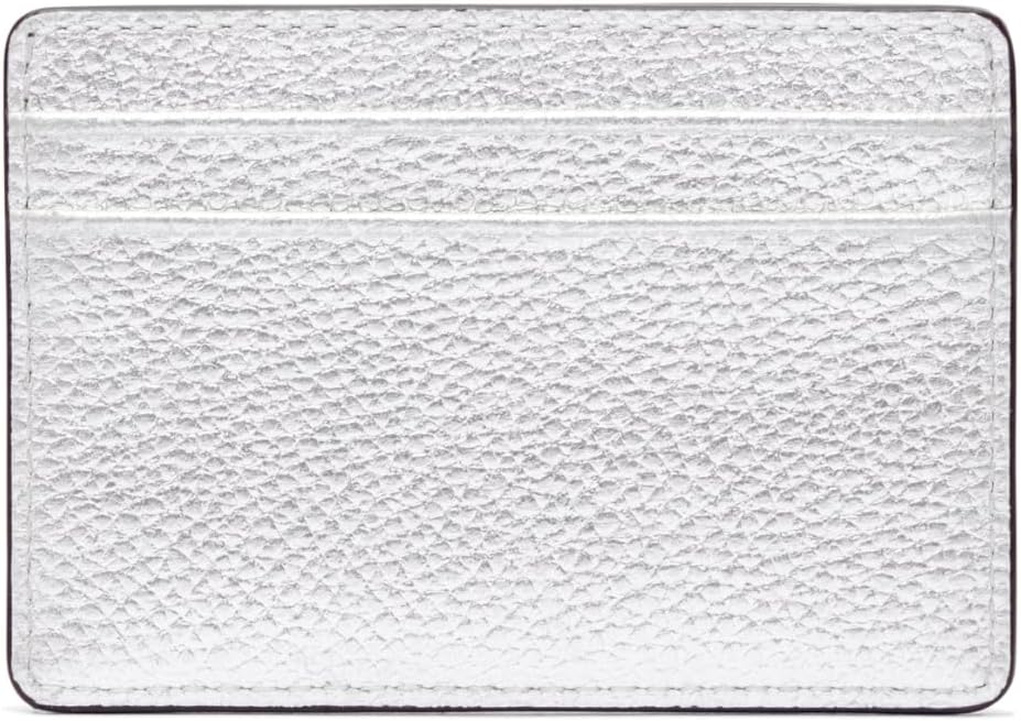 Michael Kors Tarjetero Jet Set para mujer, plateado, plateado, Tarj...