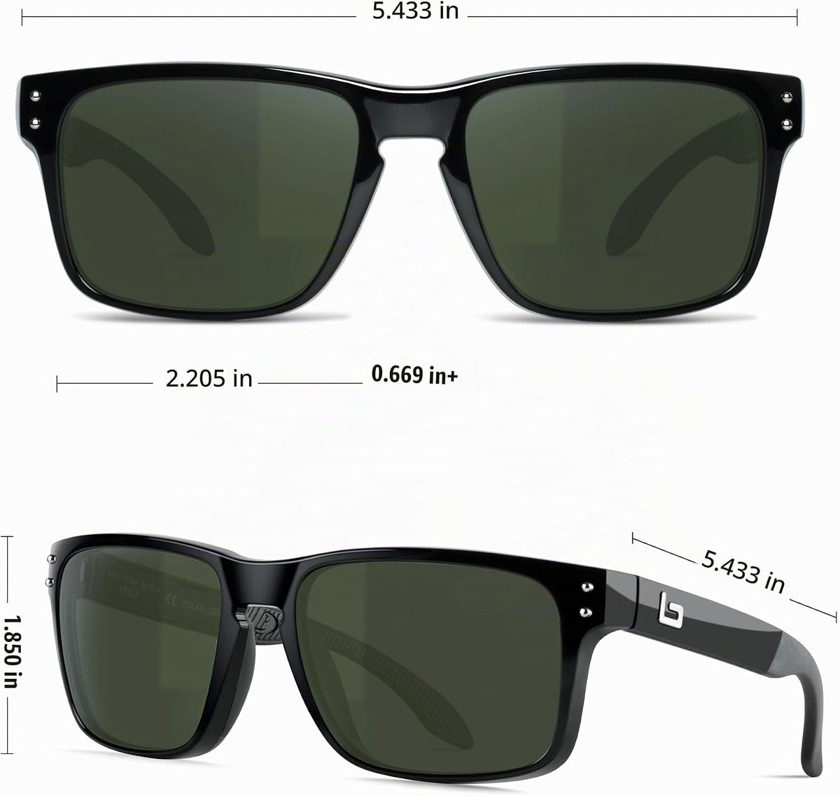BNUS Corning Gafas de sol con lentes de vidrio para hombres y mujer...