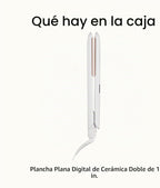 Conair - Plancha para el cabello, doble cerámica, platos extralargo...